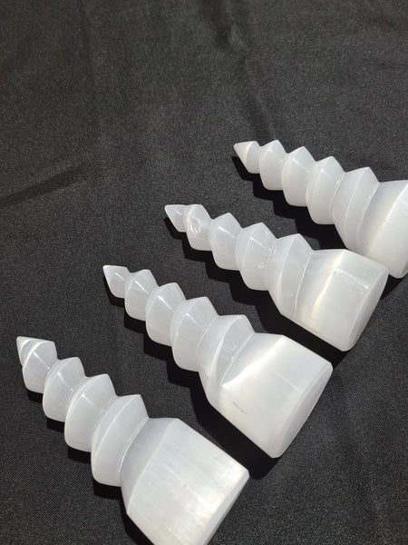 Selenite Unicorn Horn