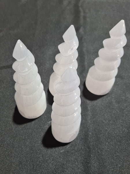 Selenite Unicorn Horn