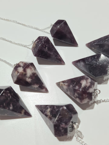 Lepidolite Pendulums Large