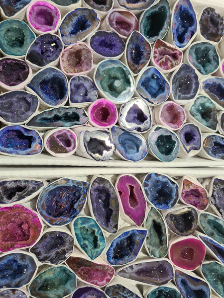 Dyed Agate Geode Tray