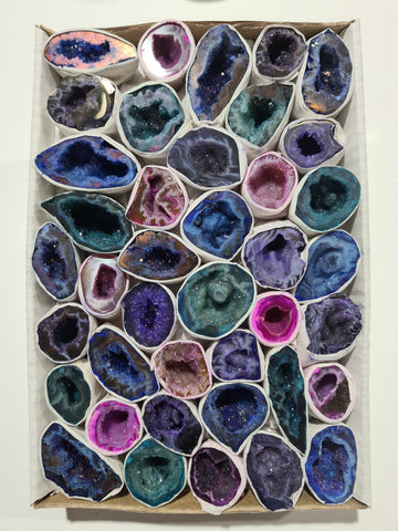 Dyed Agate Geode Tray