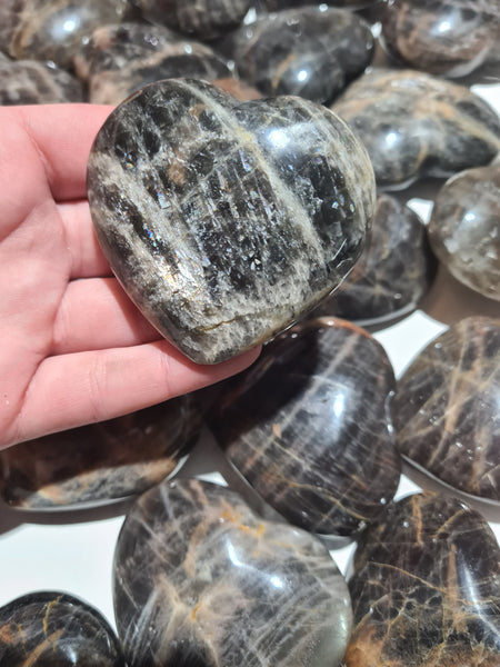 Black Moonstone Hearts