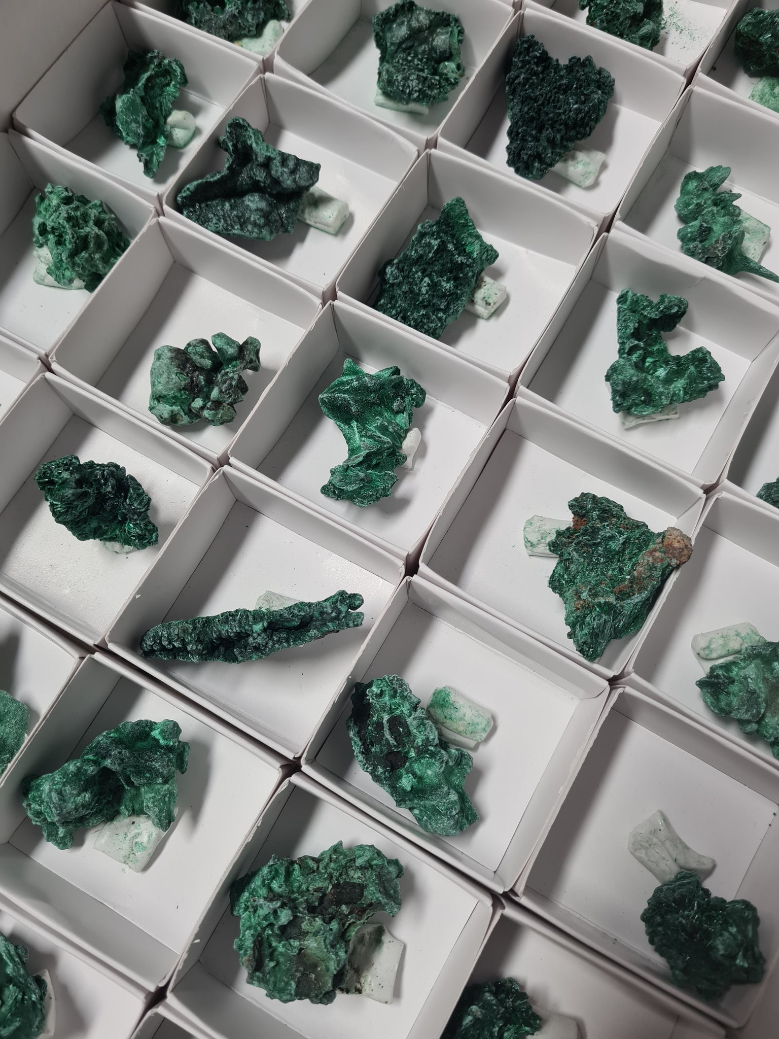 Fibrous Malachite Specimens