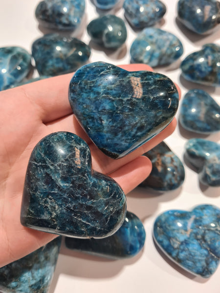 Blue Apatite Hearts