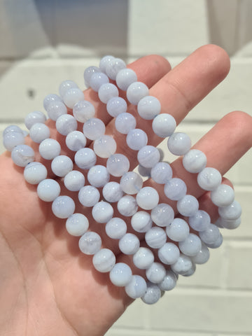 Blue Lace Agate Bead Bracelets