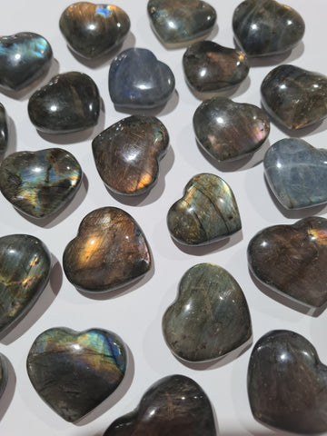 Mini Labradorite Hearts
