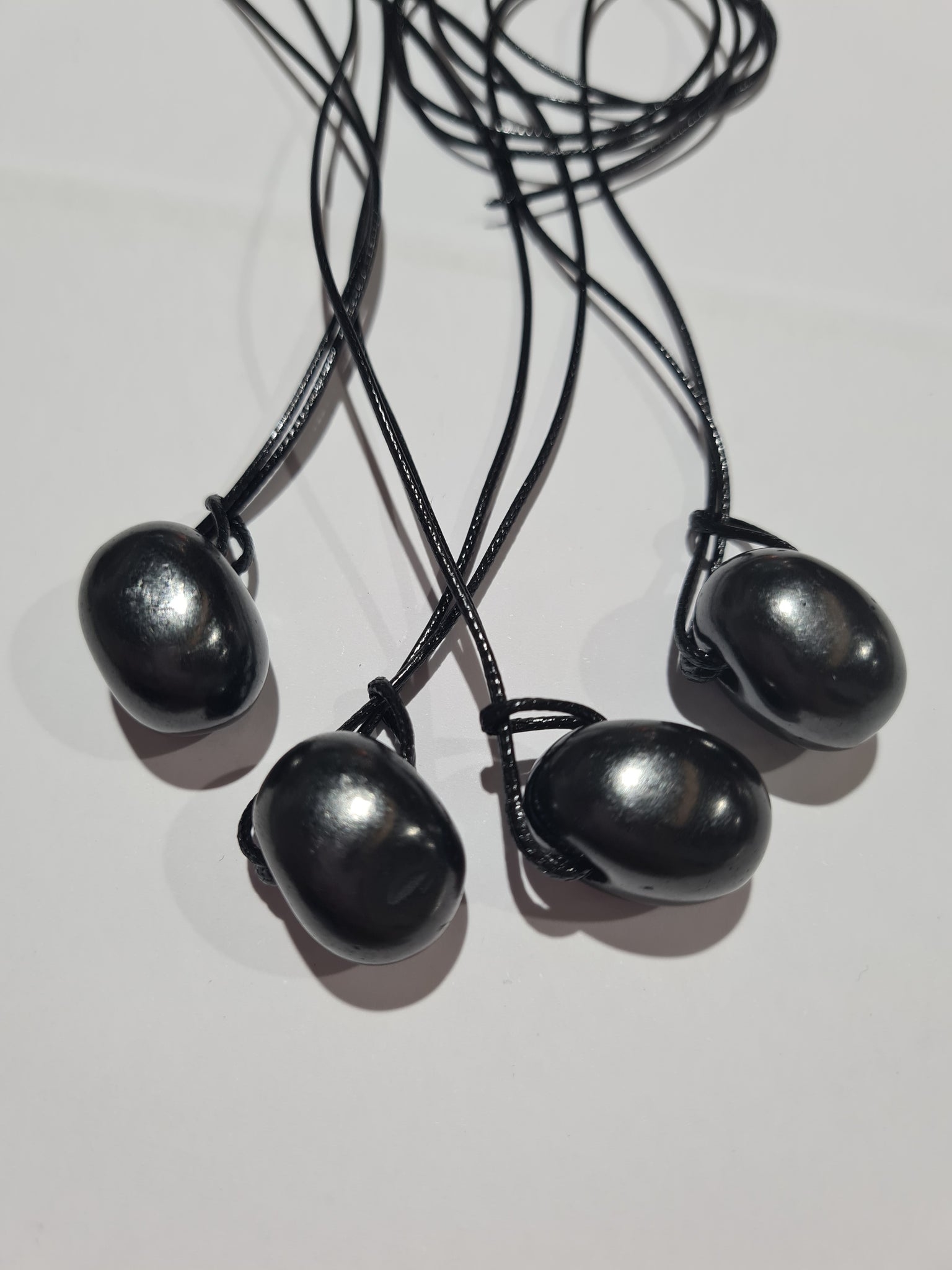 Drilled Shungite Tumbled Necklace