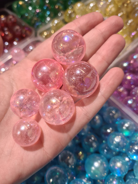 "Aura" Quartz Spheres