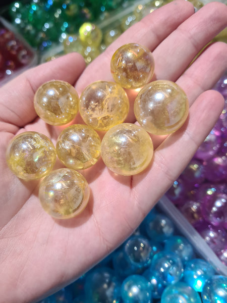 "Aura" Quartz Spheres