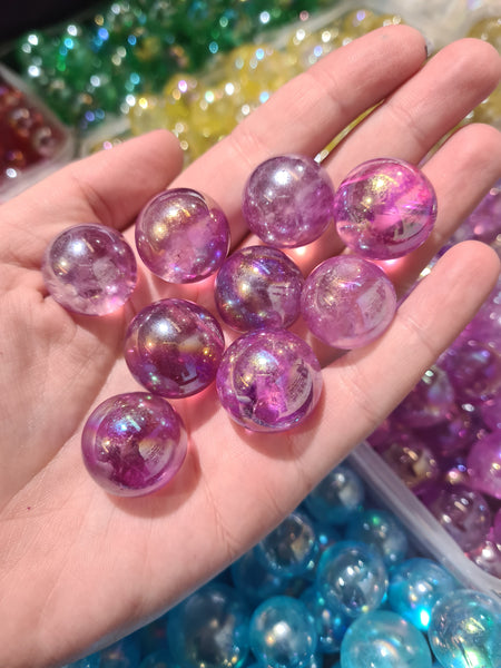 "Aura" Quartz Spheres