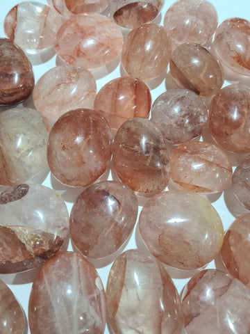 Hematoid Quartz Palm Stones