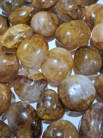 Golden Healer Quartz Palm Stones