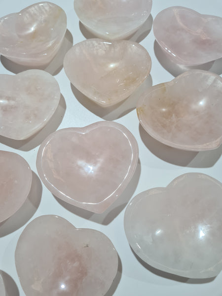 Rose Quartz Heart Bowls