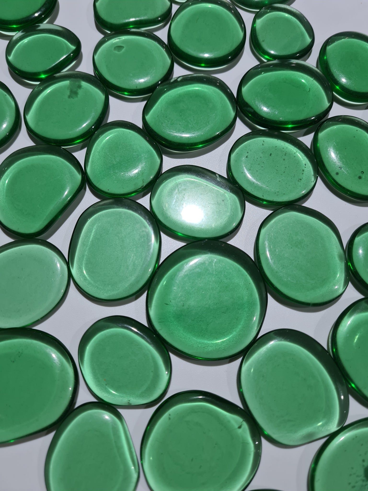 Green Obsidian (Man Made) Flatstones