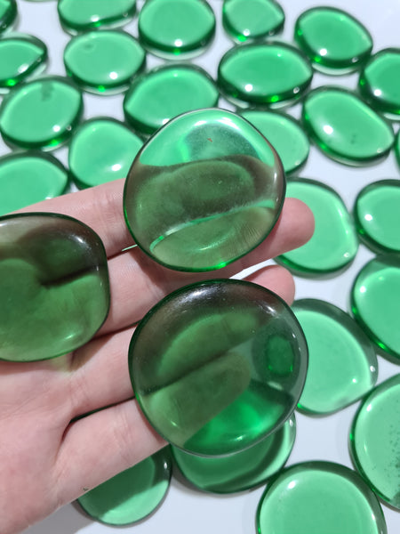 Green Obsidian (Man Made) Flatstones