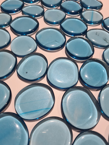 Blue Obsidian (Man Made) Flatstones