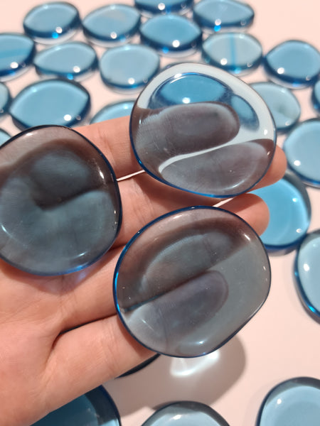 Blue Obsidian (Man Made) Flatstones