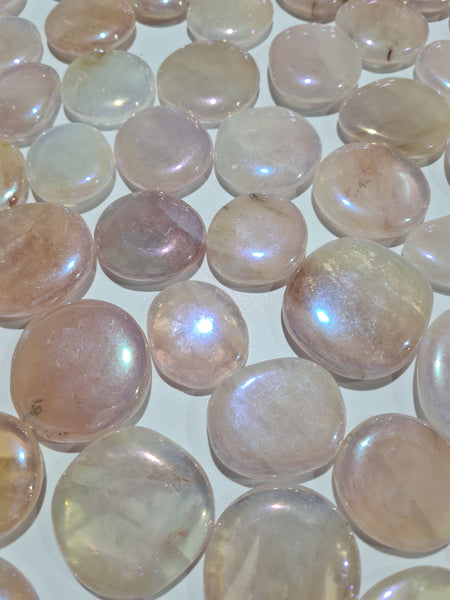 Rose Quartz Aura Flatstones