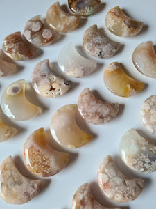 Flower Agate Moons