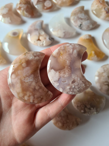 Flower Agate Moons