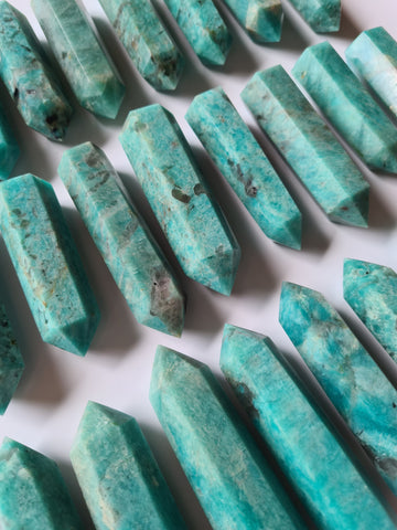 Amazonite w Smoky Quartz Generators