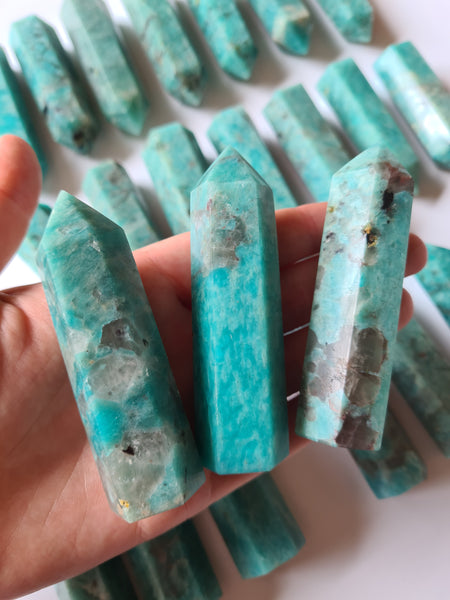 Amazonite w Smoky Quartz Generators 1KG