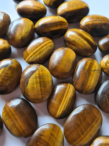 Gold Tigers Eye Palm Stones