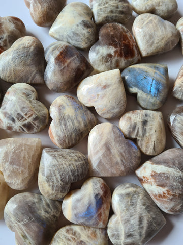 Moonstone & Sunstone Hearts