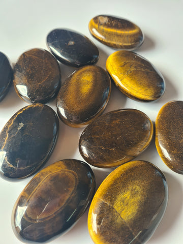 Tiger Eye Palm Stones