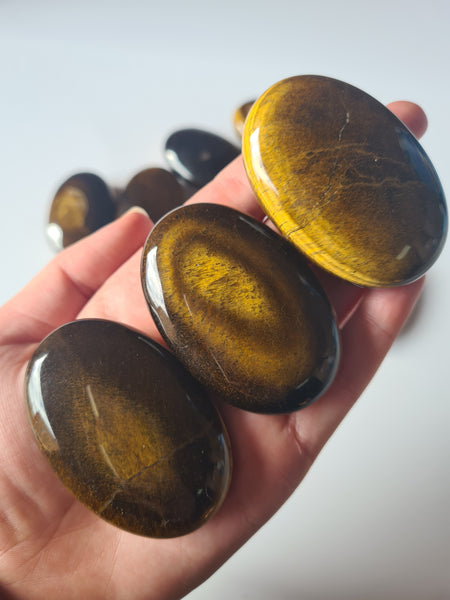 Tiger Eye Palm Stones