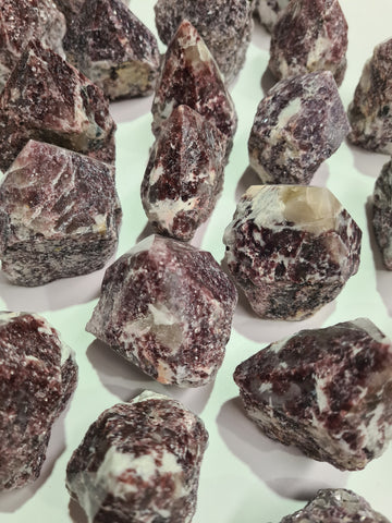 Lepidolite Basecut Points