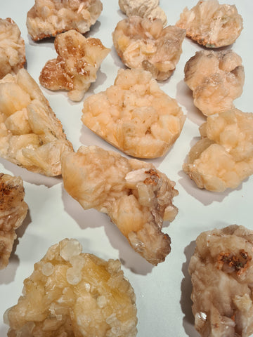 Peach Stilbite Clusters (India)