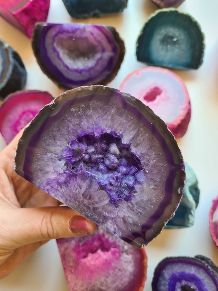 Agate Geode Basecuts (Dyed)
