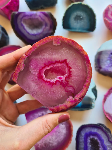 Agate Geode Basecuts (Dyed)