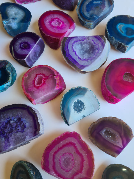 Agate Geode Basecuts (Dyed)