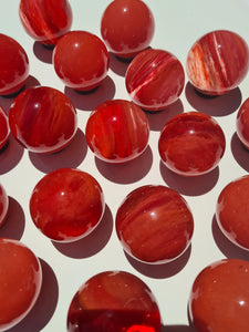 Strawberry Obsidian Spheres