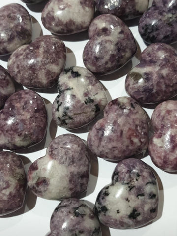 Lepidolite Hearts