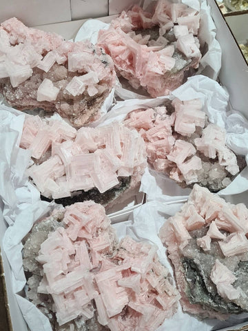 Pink Halite Clusters