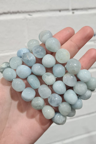 Aquamarine Tumbled Bracelets