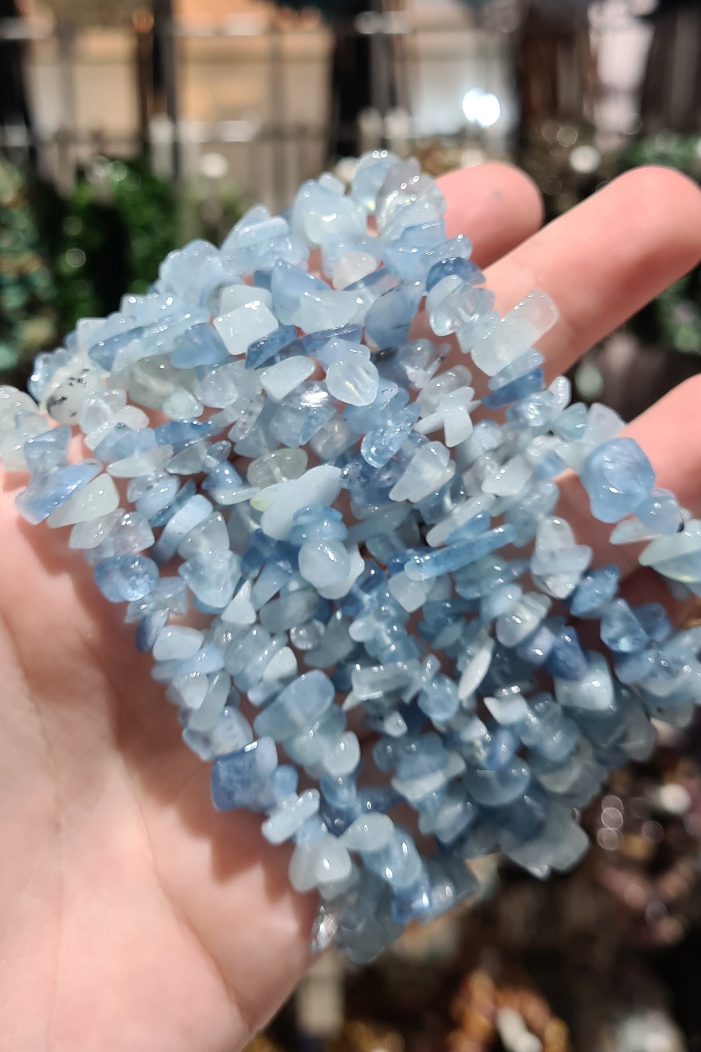 Aquamarine Chip Bracelets