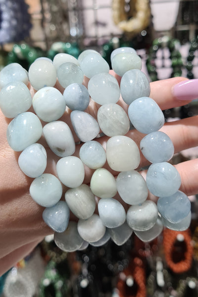 Aquamarine Tumbled Bracelets