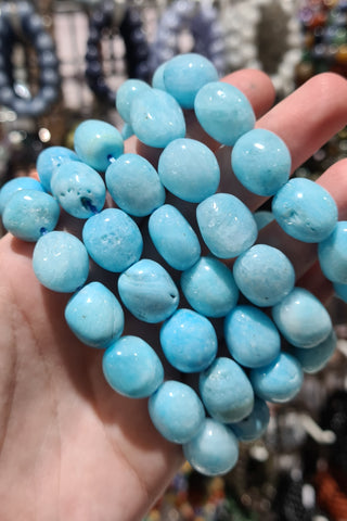 Blue Aragonite Tumbled Bracelets