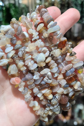 Botswana Agate Chip Bracelets