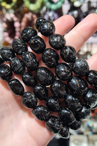 Black Tourmaline Tumbled Bracelets