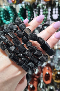Raw Black Tourmaline Bracelets