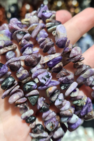 Charoite Large Chip Bracelets