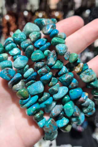 Chrysocolla Large Chip Bracelets