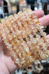 Citrine (Heated Amethyst) Chip Bracelets