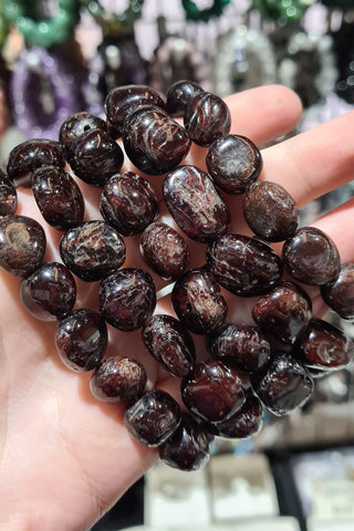 Garnet Tumbled Bracelets