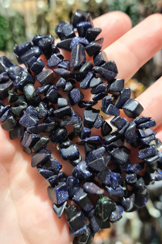 Blue Goldstone Chip Bracelets
